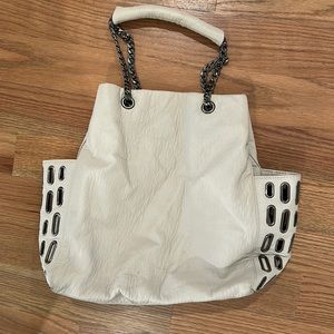 Zara collection purse bag shoulder big metal detail chain like new never worn